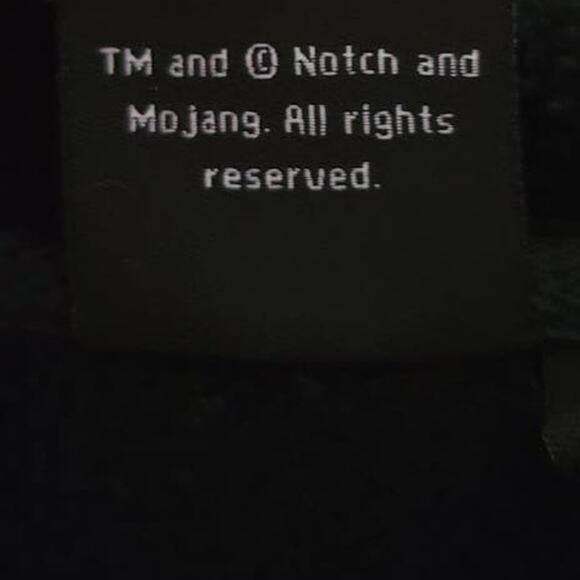 JINX Minecraft Fleece Lined Hoodie Black Blue Kids Small 6/7 - Picture 5 of 11